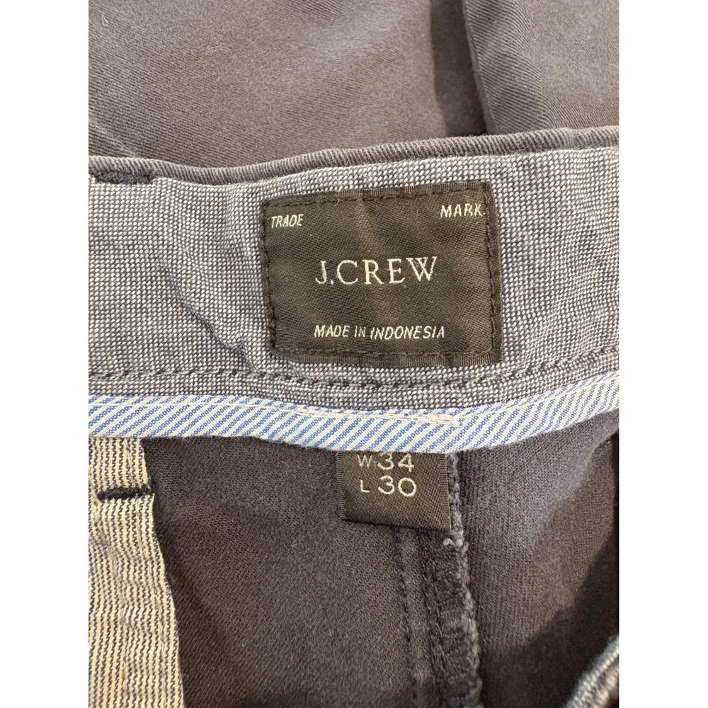 J.Crew 484 Slim Fit Stretch Chino Pants Mens 34x30 Navy Blue AR885 SP23